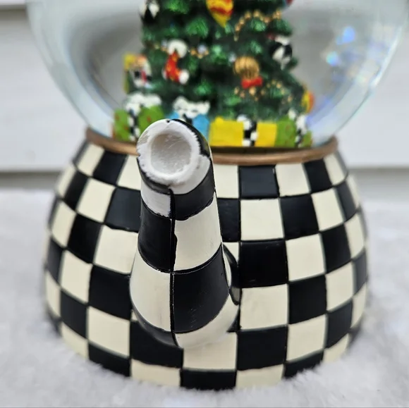 Mackenzie Childs Courtly Teapot Snow Globe Christmas Tree - Picture 2 of 9